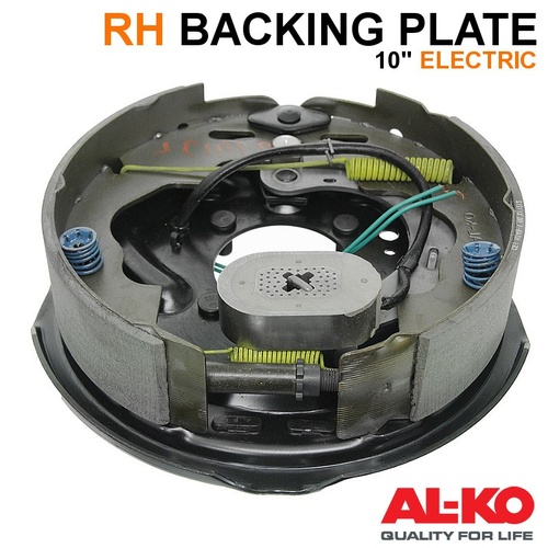 ALKO 10" RIGHT HAND RH ELECTRIC TRAILER BACKING PLATES WITH HANDBRAKE LEVER 361100