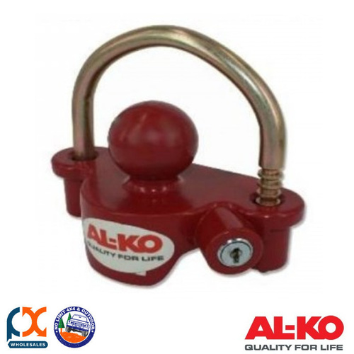 ALKO TRAILER COUPLING LOCK TOW BALL CARAVAN CAMPER BOAT RED HITCH SECURITY 
