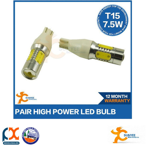 SUNYEE PAIR 7.5W LED BULBS HEADLIGHT T15 FOG LAMP 12V