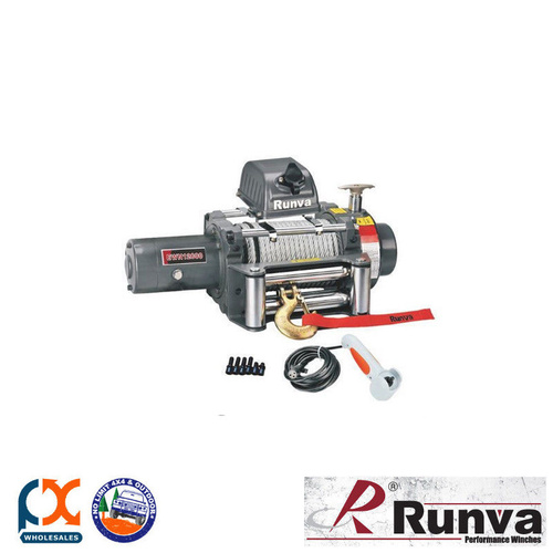 RUNVA 1200lb ELECTRIC EWN12000 12V WITH GALVANISED STEEL CABLE