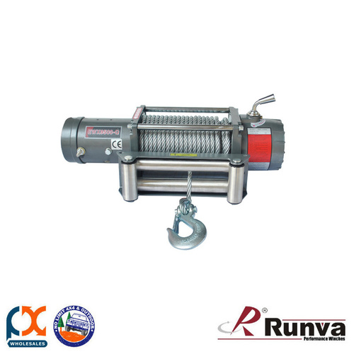 RUNVA 9500lb ELECTRIC EWX9500-Q 12V WITH GALVANISED STEEL CABLE