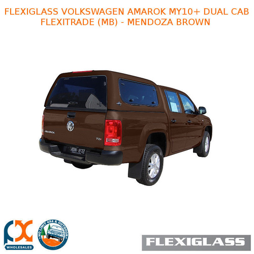 FLEXIGLASS VOLKSWAGEN AMAROK MY10+ DUAL CAB FLEXITRADE SLIDING WINDOWS X 2 (MB) - MENDOZA BROWN