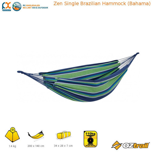 Zen Single Brazilian Hammock (Bahama) - FHC-ZS-B(BA)