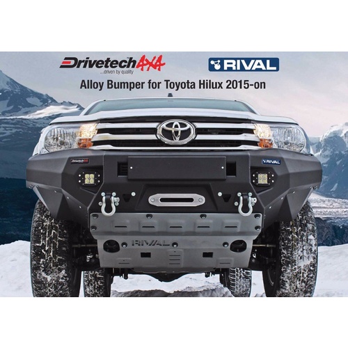 RIVAL FITS TOYOTA HILUX 2015+ FULL BUMPER REPLACEMENT 6MM ALLOY BULLBAR