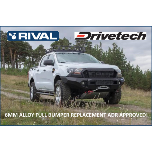 RIVAL FITS FORD RANGER PX MK2 2015+ FULL BUMPER REPLACEMENT 6MM ALLOY BULLBAR