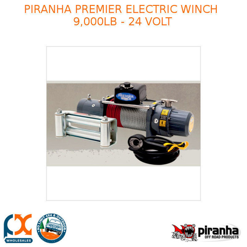 PIRANHA PREMIER ELECTRIC WINCH 9,000LB - 24 VOLT