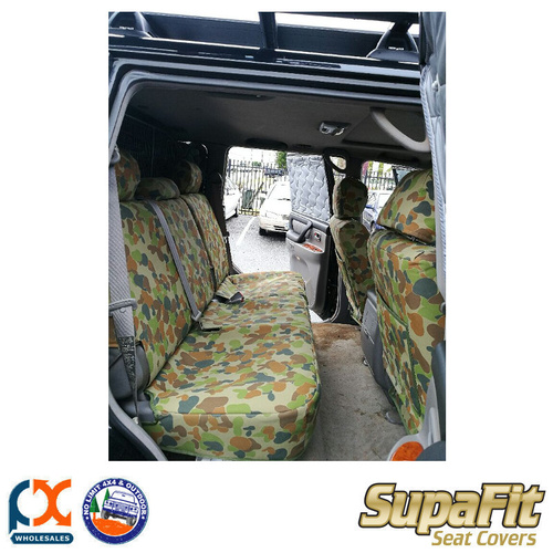 SUPAFIT CANVAS/DENIM FRONT & MIDDLE SEAT COVER FITS TOYOTA LANDCRUISER 100SERIES
