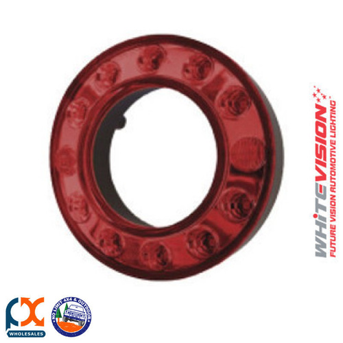 ST106T1-4-2-AA 95mm Round Red with Black Bezel 24V 0.5M - Box