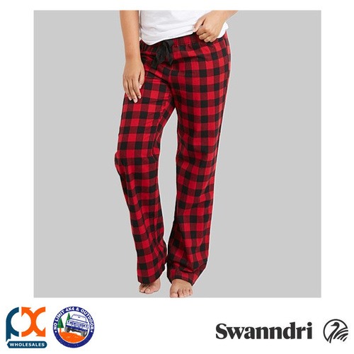 SWANNDRI WOMEN'S COTTON EASTEND SLEEP PANT RED/BLACK CHECK - SW16316