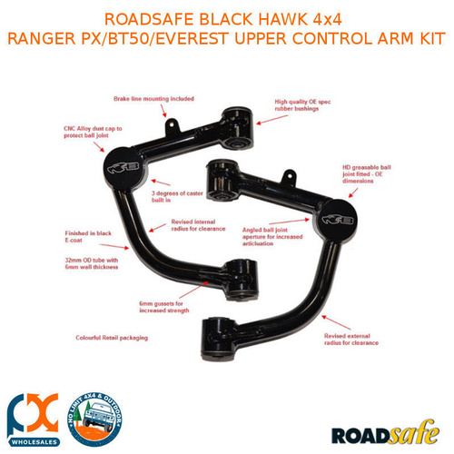 ROADSAFE BLACK HAWK 4x4 - RANGER PX/BT50/EVEREST UPPER CONTROL ARM KIT