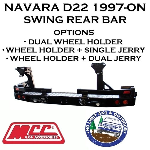 MCC REAR SWING BAR FITS NISSAN NAVARA D22 1997 - ON / 022-02 ADR TOWBAR 4X4