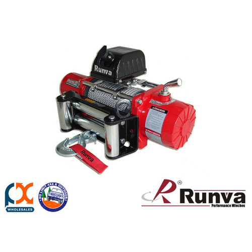 RUNVA 11000lb ELECTRIC 6.5HP RED GALVANISED STEEL CABLE