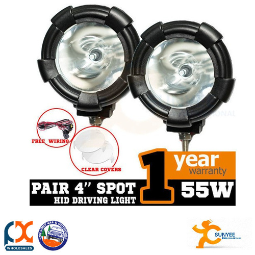 SUNYEE PAIR 4INCH 55W HID XENON DRIVING LIGHTS SPOT OFFROAD WORK LAMP