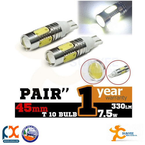 SUNYEE PAIR ULTRA BRIGHT T10 WHITE LED SMD PLATE DASH CAR SIDE BULB