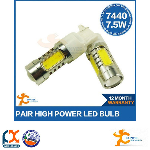 SUNYEE PAIR 7.5W LED BULBS HEADLIGHT 7440 FOG LAMP 12V