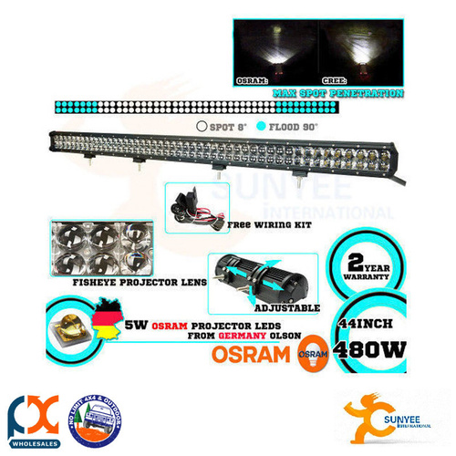 SUNYEE OSRAM 480W LED LIGHT BAR SPOT FLOOD OFFROAD DRIVING LAMP WORK