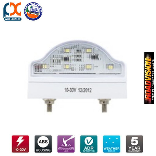 BR45W LED LICENCE PLATE LAMP BR45 WHITE BODY