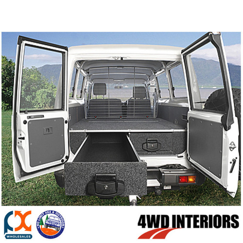 OUTBACK 4WD INTERIORS TWIN DRAWER FIXED LANDCRUISER 75/78 TROOP CARRIER 6/85-ON