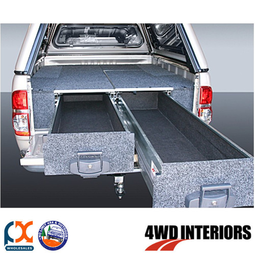 OUTBACK 4WD INTERIORS TWIN DRAWER FIXED FLOOR FITS MAZDA BT-50 EXTRA CAB 10/11ON