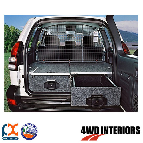 OUTBACK 4WD INTERIORS TWIN DRAWER FIXED FLOOR REAR AIR CON LC PRADO 10/02-09/09