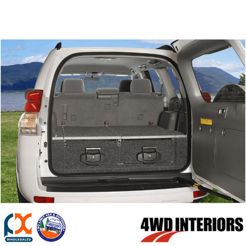 OUTBACK 4WD INTERIORS TWIN DRAWER FIXED FLOOR LANDCRUISER GX 7 SEAT 11/09-ON