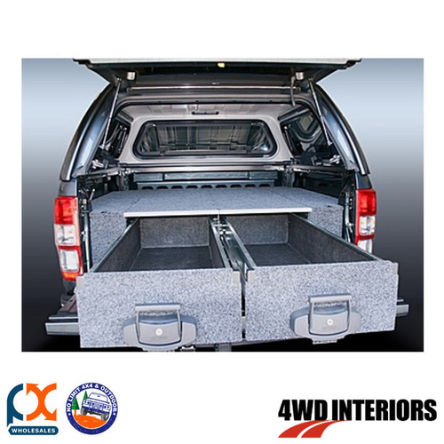 OUTBACK 4WD INTERIOR TWIN DRAWER SINGLE ROLLER FLOOR RANGER PX DUAL CAB 10/11-ON