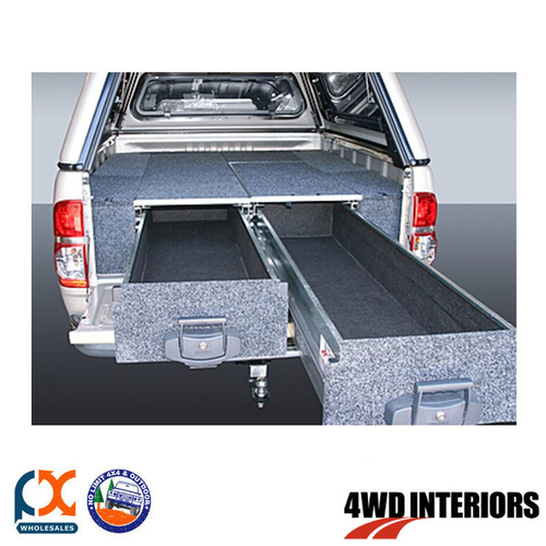 OUTBACK 4WD INTERIORS TWIN DRAWER SINGLE FLOOR FITS MAZDA BT-50 EXTRA CAB 07-09/11