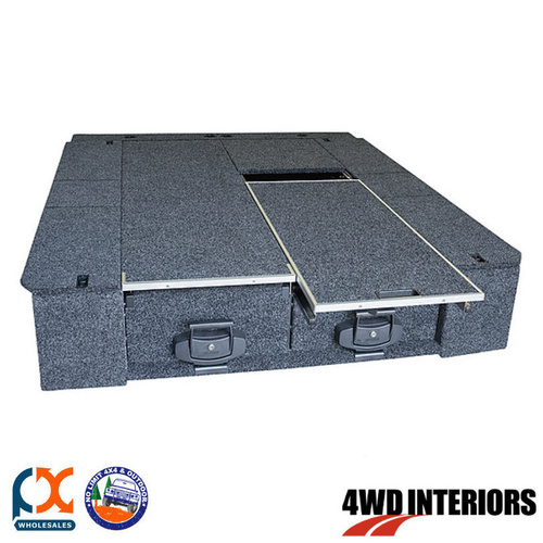 OUTBACK 4WD INTERIORS TWIN DRAWER SINGLE FLOOR FITS FORD RANGER PX EXTRA CAB 11/11-ON