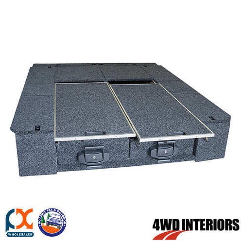 OUTBACK 4WD INTERIORS TWIN DRAWER MODULE WITH DUAL ROLLER FITS TOYOTA HIACE VAN