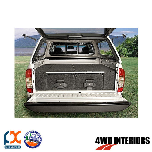 OUTBACK 4WD INTERIORS TWIN DRAWER DUAL FLOOR HILUX SR 'J' DECK DC 03/05-09/15