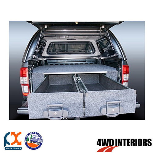 OUTBACK 4WD INTERIORS TWIN DRAWER MODULE DUAL ROLLER RANGER PK DC 2007-09/11 