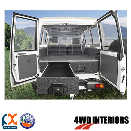 OUTBACK 4WD INTERIOR TWIN DRAWER DUAL ROLLER LANDCRUISER TROOP CARRIER 6/85-ON