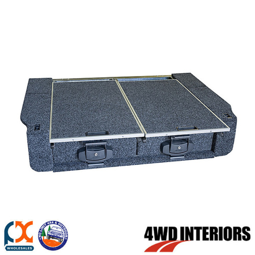 OUTBACK 4WD INTERIORS TWIN DRAWER MODULE SINGLE ROLLER FLOOR PAJERO NM 03/00-ON