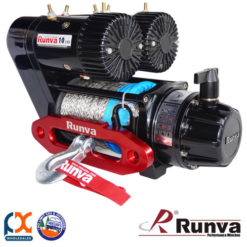 RUNVA 4X4 ELECTRIC SERIES EWS10000 PREMIUM 12V WITH SYNTHETIC ROPE - FULL IP67 PROTECTION