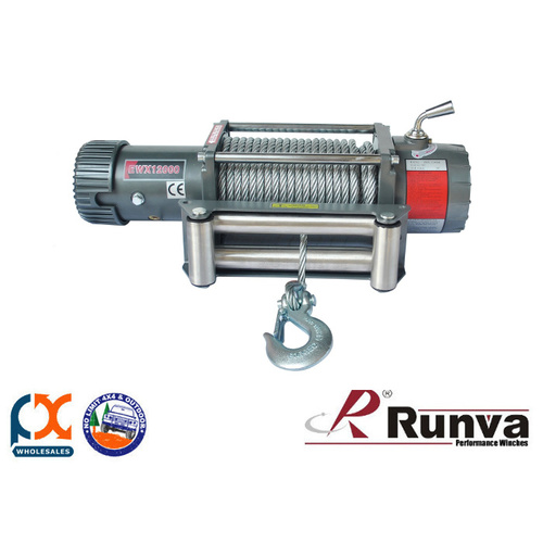 RUNVA 1200lb ELECTRIC EWX12000 24V WITH GALVANISED STEEL CABLE