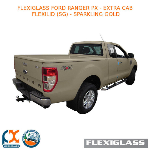 FLEXIGLASS FORD RANGER PX - EXTRA CAB FLEXILID 1 PIECE LID (SG) - SPARKLING GOLD 