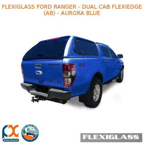 FLEXIGLASS FORD RANGER - DUAL CAB FLEXIEDGE LIFT UP WINDOOR X 2 (AB) - AURORA BLUE