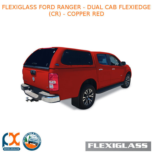 FLEXIGLASS FORD RANGER - DUAL CAB FLEXIEDGE LIFT UP WINDOOR X 2 (CR) - COPPER RED