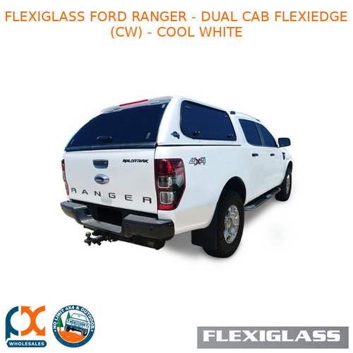 FLEXIGLASS FORD RANGER - DUAL CAB FLEXIEDGE LIFT UP WINDOOR X 2 (CW) - COOL WHITE