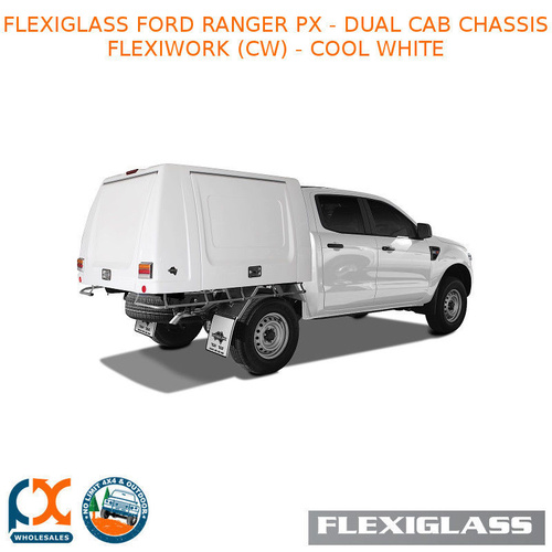 FLEXIGLASS FORD RANGER PX - DUAL CAB CHASSIS FLEXIWORK NO WINDOWS (CW) - COOL WHITE