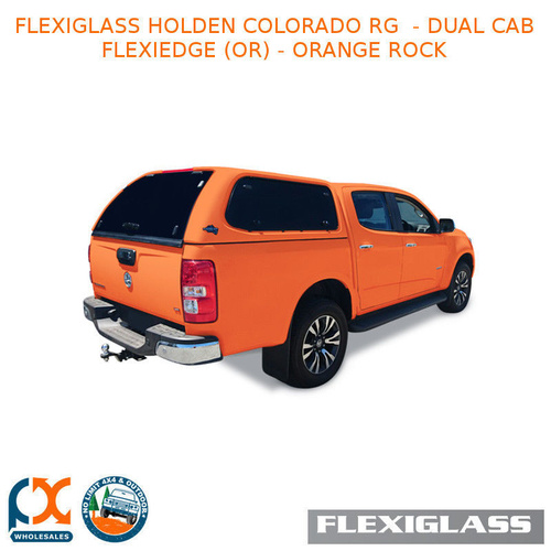 FLEXIGLASS HOLDEN COLORADO RG  - DUAL CAB FLEXIEDGE LIFT UP WINDOOR X 2 (OR) - ORANGE ROCK