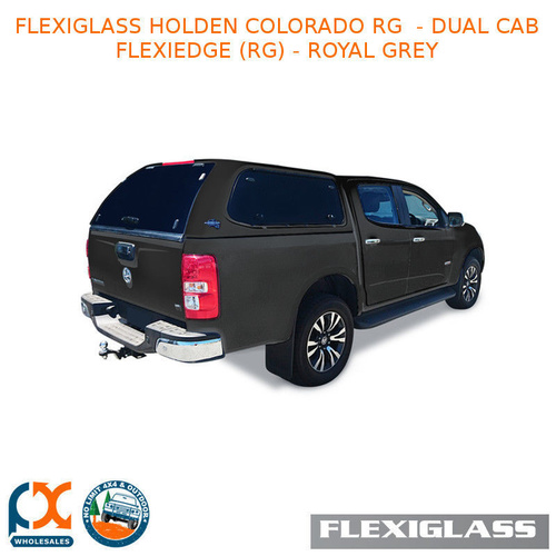 FLEXIGLASS HOLDEN COLORADO RG  - DUAL CAB FLEXIEDGE LIFT UP WINDOOR X 2 (RG) - ROYAL GREY