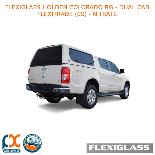 FLEXIGLASS HOLDEN COLORADO RG - DUAL CAB FLEXITRADE LIFT UP WINDOOR X 2 (SS) - NITRATE 