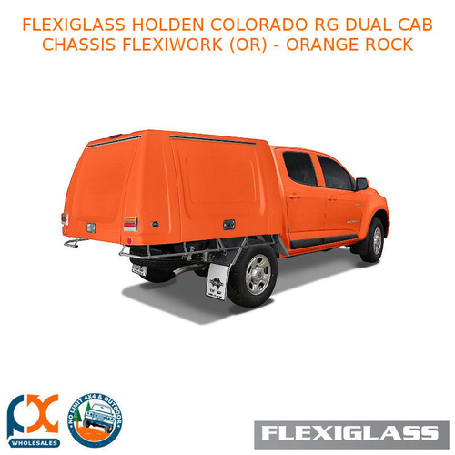 FLEXIGLASS HOLDEN COLORADO RG DUAL CAB CHASSIS FLEXIWORK FRONT, REAR & SIDE WINDOWS (OR) - ORANGE ROCK