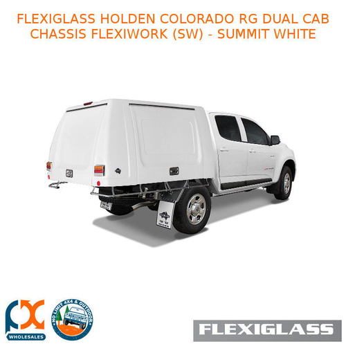 FLEXIGLASS HOLDEN COLORADO RG DUAL CAB CHASSIS  FLEXIWORK FRONT, REAR & SIDE WINDOWS (SW) - SUMMIT WHITE