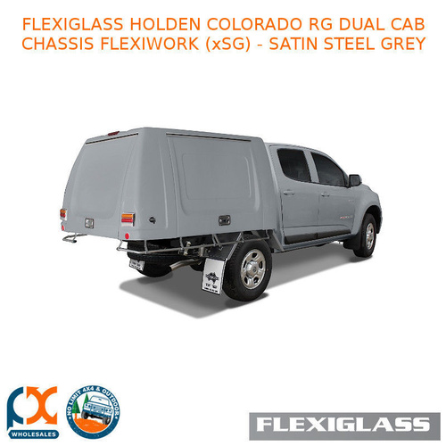 FLEXIGLASS HOLDEN COLORADO RG DUAL CAB CHASSIS FLEXIWORK FRONT, REAR & SIDE WINDOWS (XSG) - SATIN STEEL GREY
