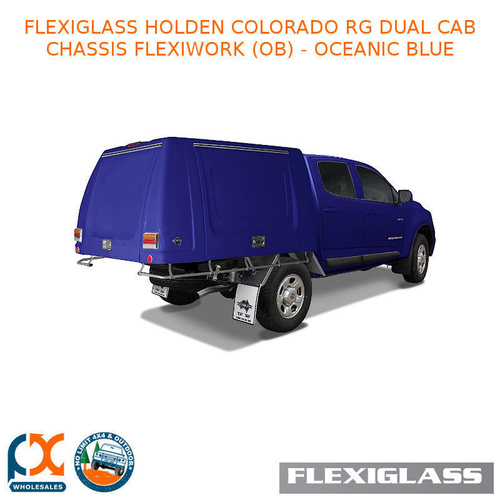 FLEXIGLASS HOLDEN COLORADO RG DUAL CAB CHASSIS FLEXIWORK FRONT & REAR WINDOWS (OB) - OCEANIC BLUE