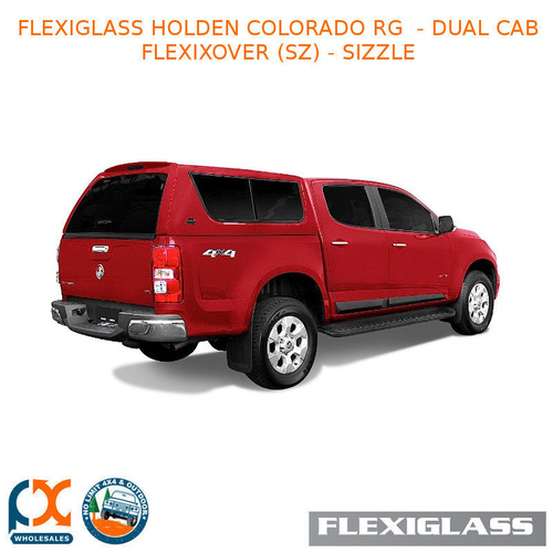 FLEXIGLASS HOLDEN COLORADO RG - DUAL CAB FLEXIXOVER LIFT UP WINDOOR X 2 (SZ) - SIZZLE 