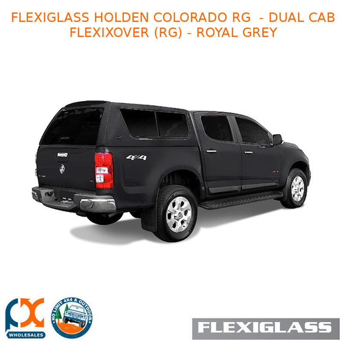 FLEXIGLASS HOLDEN COLORADO RG - DUAL CAB FLEXIXOVER SLIDING WINDOW X 1 / LIFT UP WINDOOR X 1 (RG) - ROYAL GREY