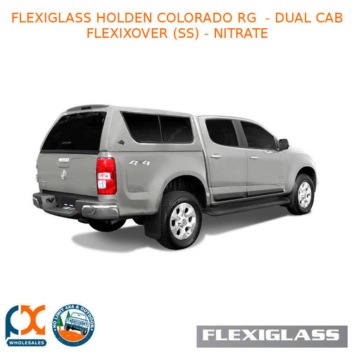 FLEXIGLASS HOLDEN COLORADO RG - DUAL CAB FLEXIXOVER SLIDING WINDOW X 1 / LIFT UP WINDOOR X 1 (SS) - NITRATE